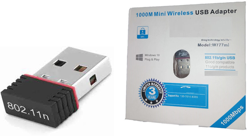 mdwifi HighSpeed USB WiFi Adapter Fast Wireless Connectivity desktop and laptop USB Adapter(Black)