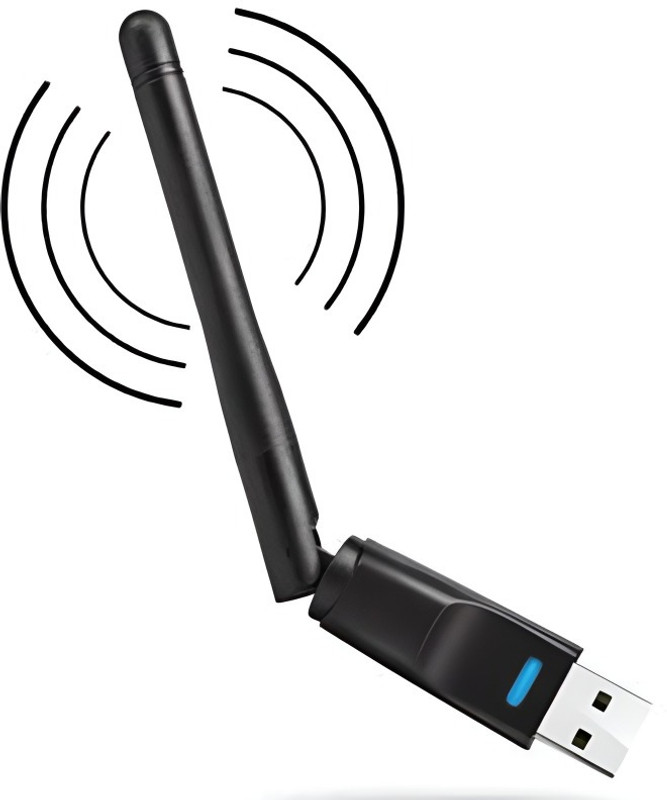 ONSKRI 500 to 1000 Mbps Mini Wireless USB WiFi Receiver Antenna Adapter Dongle for PC USB Adapter(Black)
