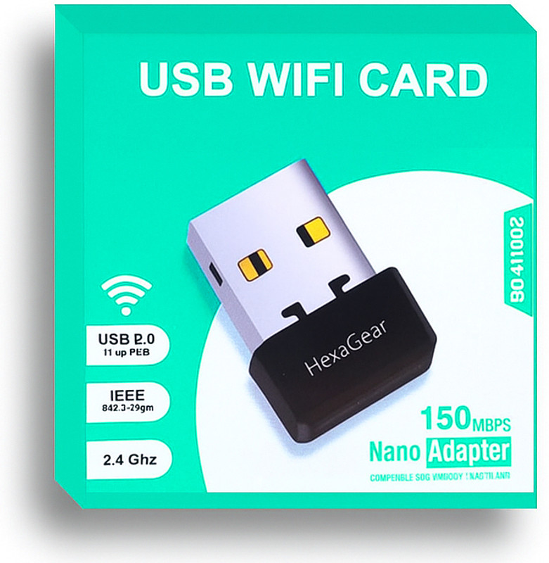 HexaGear 1200Mbps Dual Band USB WiFi Adapter for Laptop and PC Wireless Internet USB Adapter(Black)