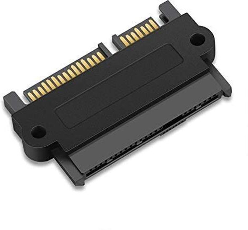 WiredCom Sff-8482 SAS to Sata 180 Degree Angle Adapter Converter Straight Head USB Adapter(Black)