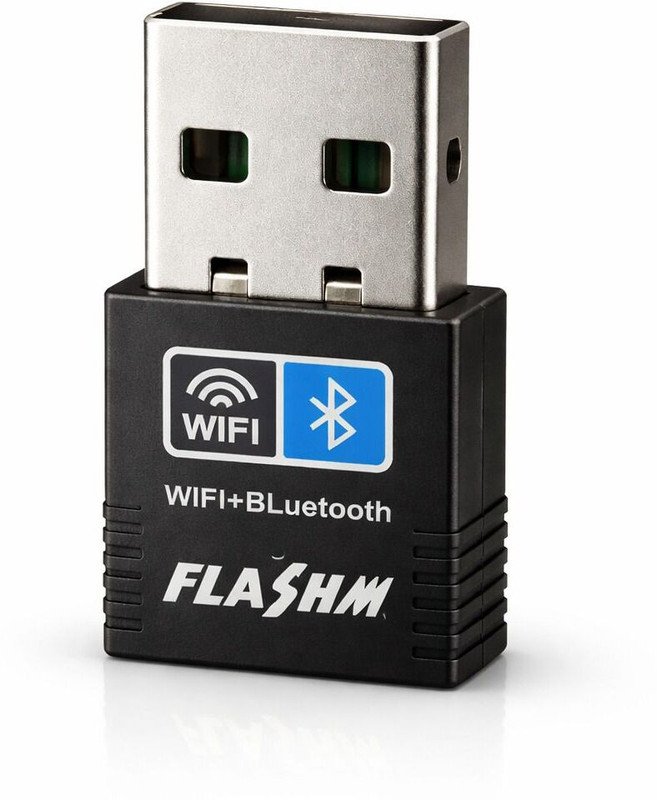 Flashm Wireless Bluetooth Wifi Dongle USB Adapter(Silver)