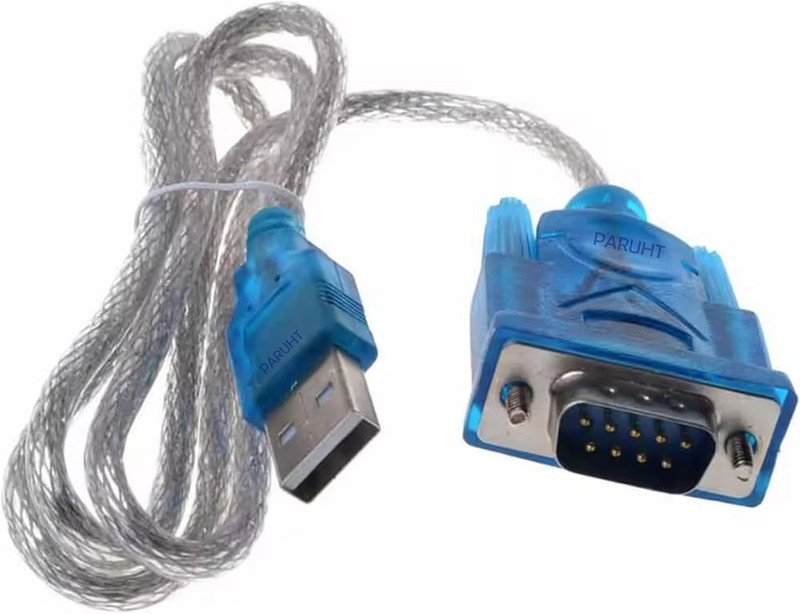 PAC USB to RS232 Serial Adapter 9-Pin Cable Converter Wired USB Lan Adapter compatible with Windows, Linux(100 Mbps)