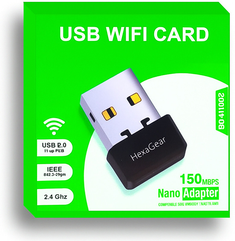 HexaGear 433Mbps WiFi Adapter for Laptop PC and Computer with Low Latency Connection USB Adapter(Black)