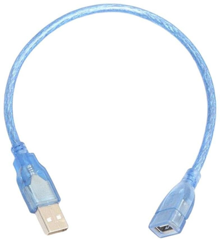 VYAR 35cm Premium USB Extender Cable Male to Female 2.0 USB Adapter(Blue)