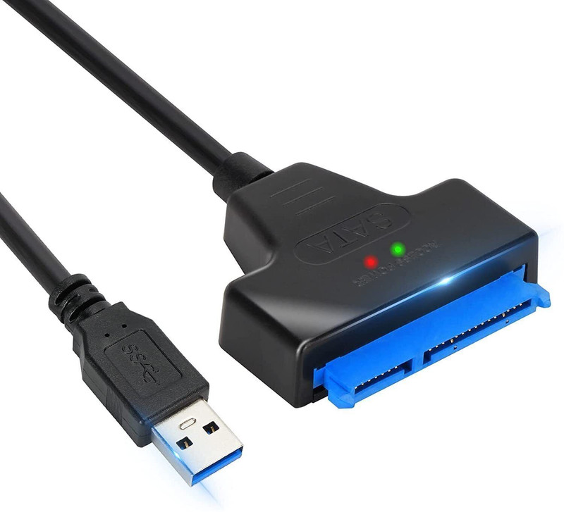 sounce USB3.0 to 2.5" SATA III SSD/HDD Adapter Cable SATA to USB 3.0 Converter USB Adapter(Black)