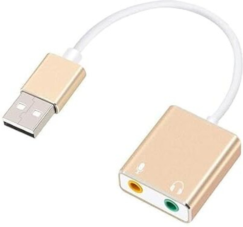 RyzCare 7.1 External USB Sound Card USB Adapter(Multicolor)
