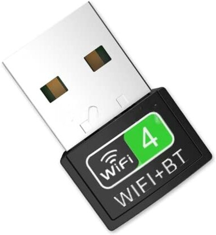 VOOCME Mini USB Bluetooth & WiFi Wireless Adapter Bt 4.2 150Mbps WiFi Dongle Network USB Adapter(Card WiFi Receiver WiFi Receiver Bluetooth Transmitter Black)