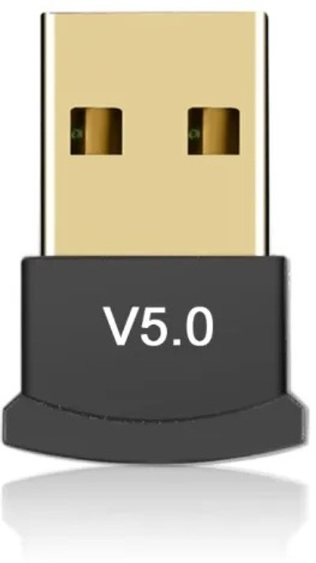 HDF Bluetooth USB Dongle Adapter 5.0 for Smart Phone, Tablets, Laptop & Computer USB Adapter(Black, Golden)