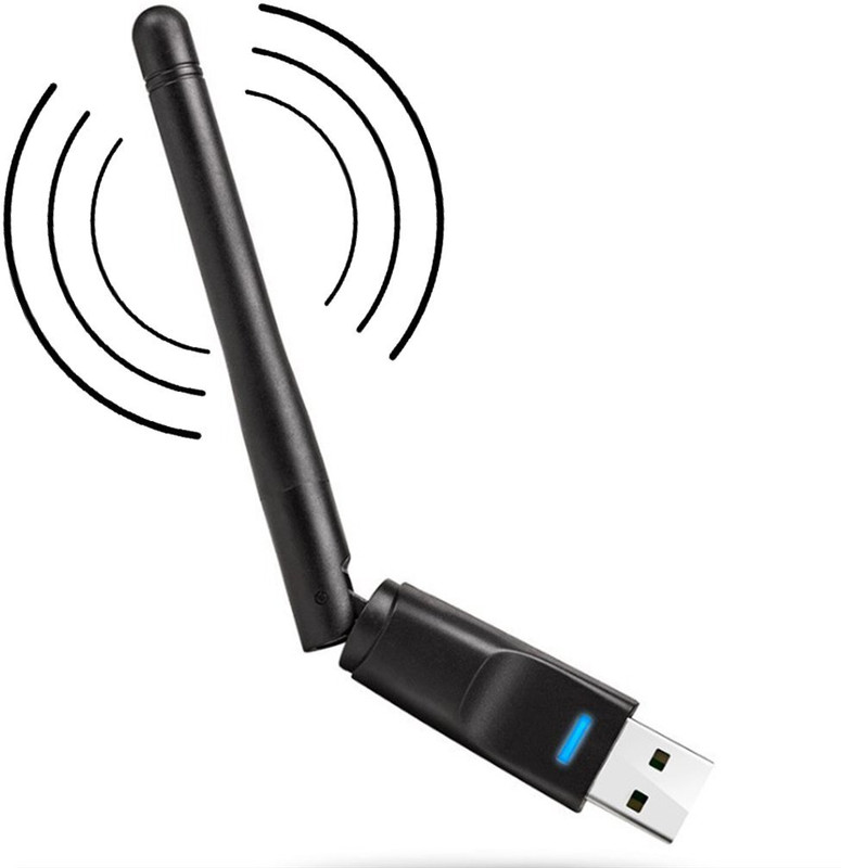 BALRAMA USB Antena WiFi Dongle Adapter 150Mbps DVR Supported (Black) Wired Ethernet Lan Adapter compatible with Windows(100 Mbps)