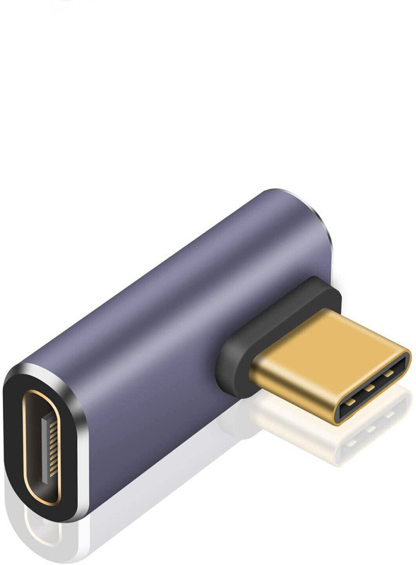 Tobo USB C Right Angle Adapter USB C 90 Degree Adapter TD-940CC USB Adapter(Grey)