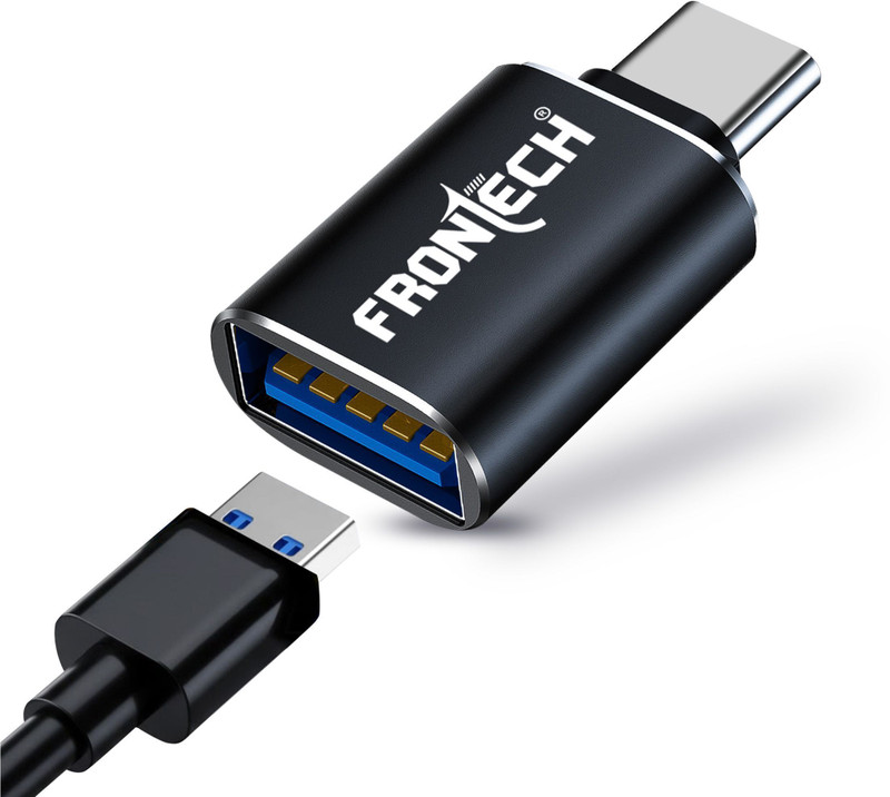 Frontech USB Converter USB 3.0 to Type C OTG Adaptor, 5Gbps High Speed Data Transfer USB Adapter(Black)