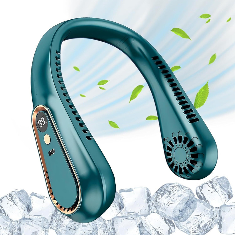 Woomzy Portable Neck Fan(1200 MAH) Battery,Suitable for Office,Home,Sports,Travel USB Rechargeable Personal Fan,...