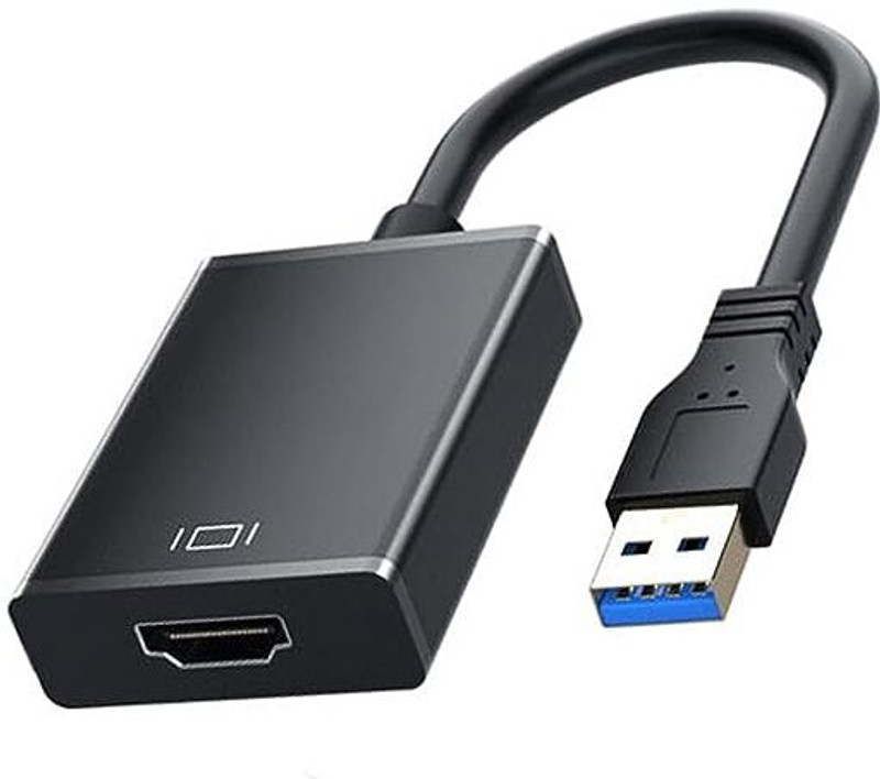 VOOCME USB 3.0 to HDMI Adapter, HDMI to USB 1080P (1920X1080P) Video Converter for Laptop, PC, Monitor Compatible with Windows 11/10 Laptop Accessory(Black)