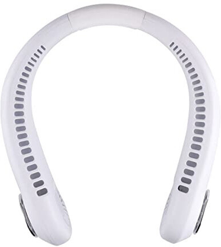 ONSKRI Portable Neck Fan, Hands Free Wearable Bladeless Fan VANELESS HANGING NECK FAN USB Fan(White)