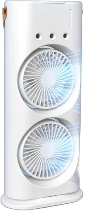 MY BABY LOVE A PERFECT CARE Portable Fan Double Ended Spray Fan, Desk Fan Cold Air Fan 3 Gears Rechargeable Cooling Fan All in one Cooler(White)