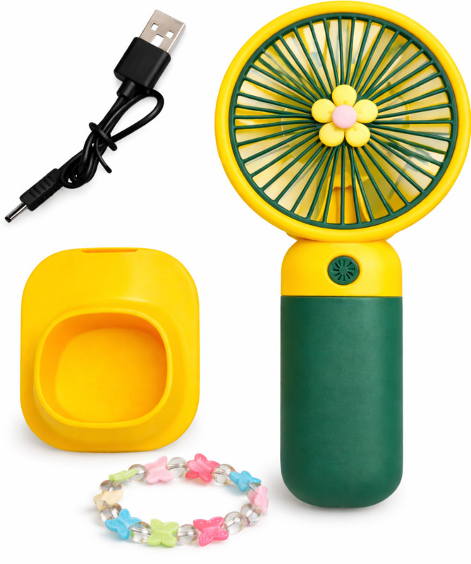 Wonderwhimzy fan with bracelet 951 USB Fan(green yellow)