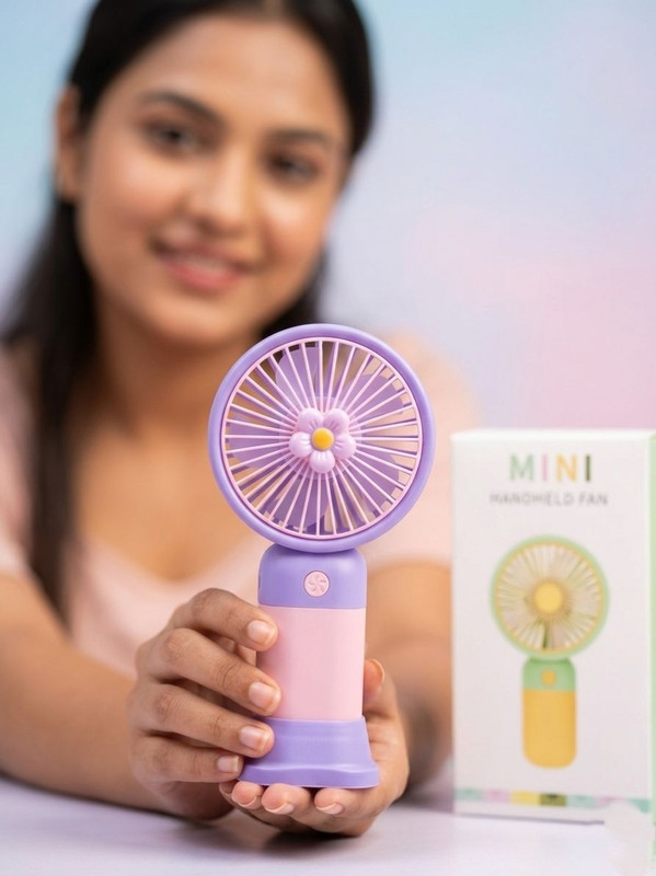 TANYATRENDS Mini Handheld Fan MI_FN USB Fan(Purple & Pink)