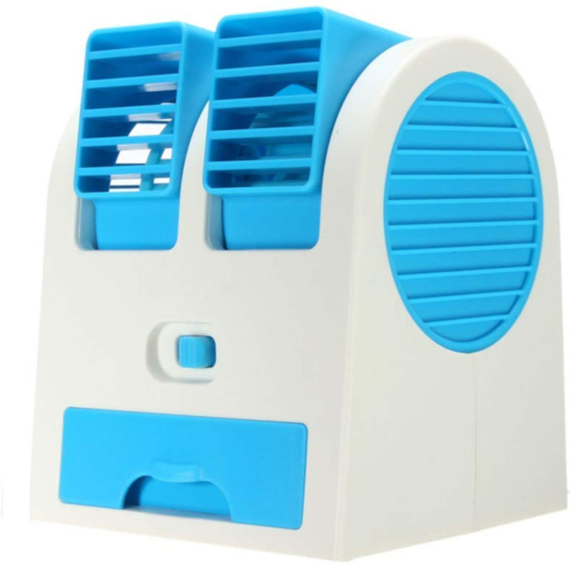 gvv Portable Mini Dual Bladeless Air Cooler Fan for Car Home Office Use Portable Mini Dual Bladeless Air Cooler Fan USB Air Cooler, Rechargeable Fan, USB Cable, USB Air Purifier, USB Fan(Multicolor)
