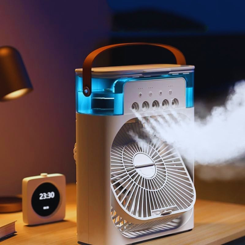 Eft Air Conditioners Small AC Quiet Personal Air Cooler Office, Home, Dorm,Travel A7 Mini Cooler for Room Cooling AC Portable Mini Fan Artic Cooler with 7 Colors FI USB Air Cooler(Multicolor)