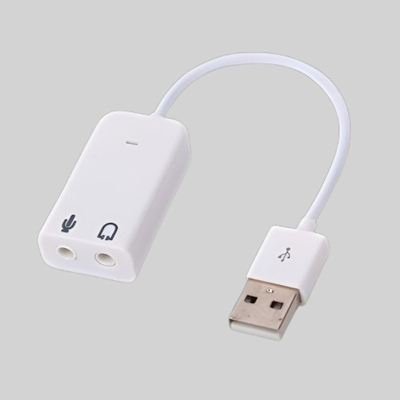 SDMINITEK Channel Audio 7.1 USB Sound Card with 3.5mm Headphone & Microphone Socket Compatible with Windows, Mac, macOS, Linux, PS4, PS5 Plug & Play Aluminum SD-01 Sound Card(White)
