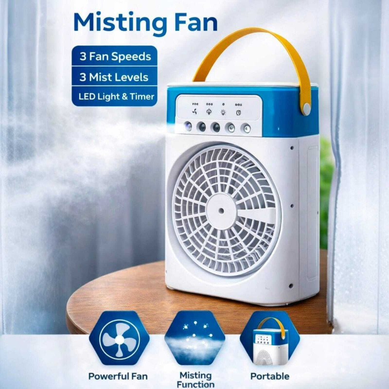 S S M EVERYTHING STORE Humidifier Cooling Fan MSH-020574 USB Fan(WHITE,BULE)