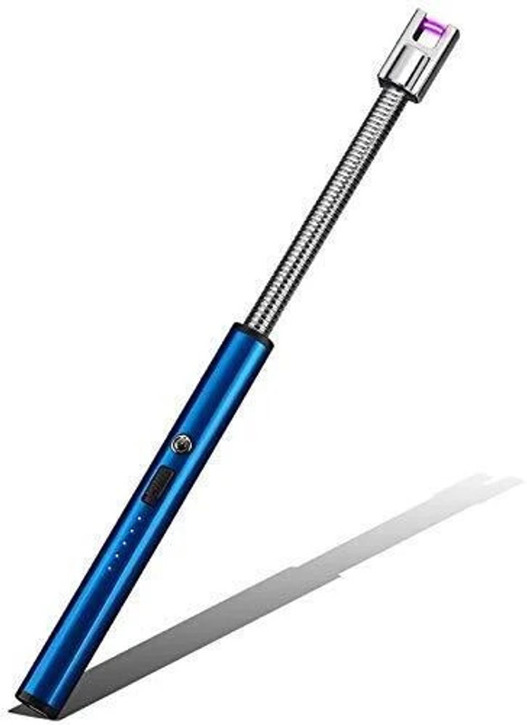 Hiwaga Rechargeable Electric Arc Lighter for Candles, Kitchen, 360° Flexible Neck, Windproof Rechargeable USB Electric Multi-Function Arc Lighter Cigarette Lighter(Blue)