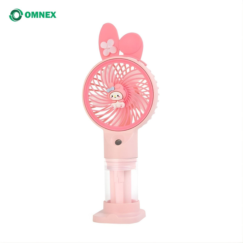 omnex Handheld Mist Fan Rechargeable Portable Mini Spray Fan with 4 Speed Modes | USB Pocket Cooling Fan with Water Mist | Compact Battery Operated Personal USB Fan(ASSORTED)