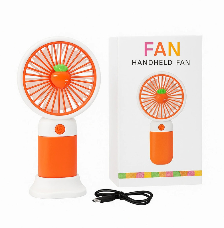 ESSILO Premium Mini Portable Rechargeable USB Mini USB Charger Fan USB Charger(Orange)