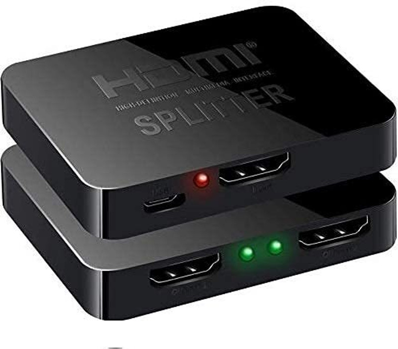 DooBuy 4K 2K HDMI Splitter 1 x 2 HDMI Amplifier Switcher Box Hub Support 3D 2160p 1080p 100 W AV Power Amplifier(Black)
