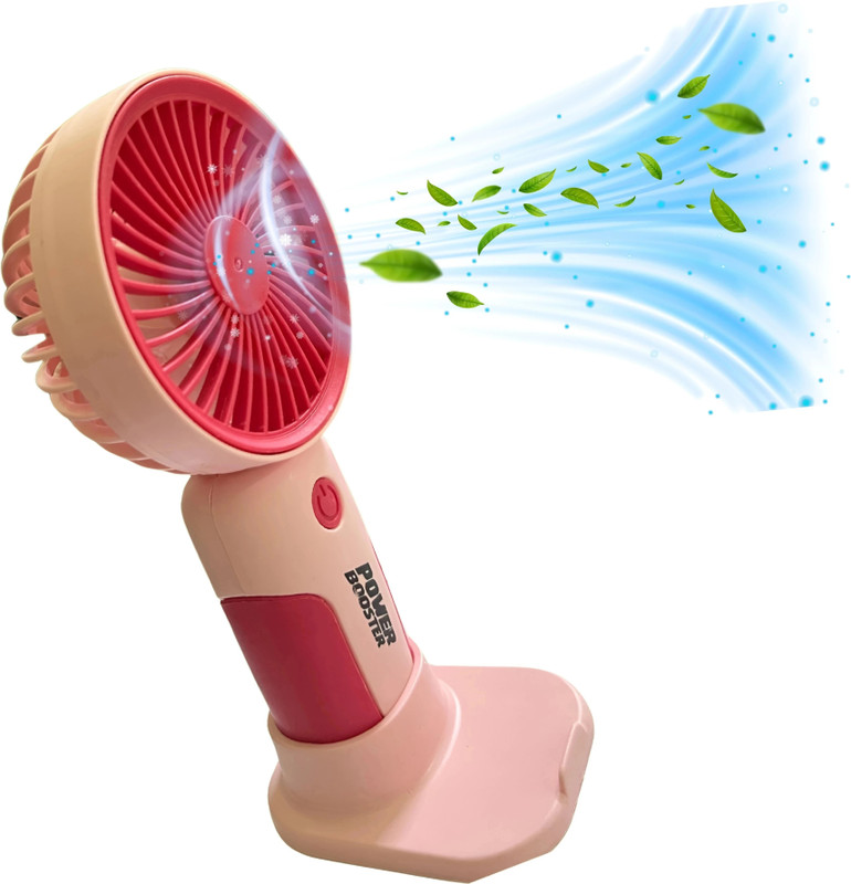 WOYR 3 Speed Portable Fan Rechargeable with stand|Small Fan USB Rechargeable Fan Rechargeable Fan(Red)