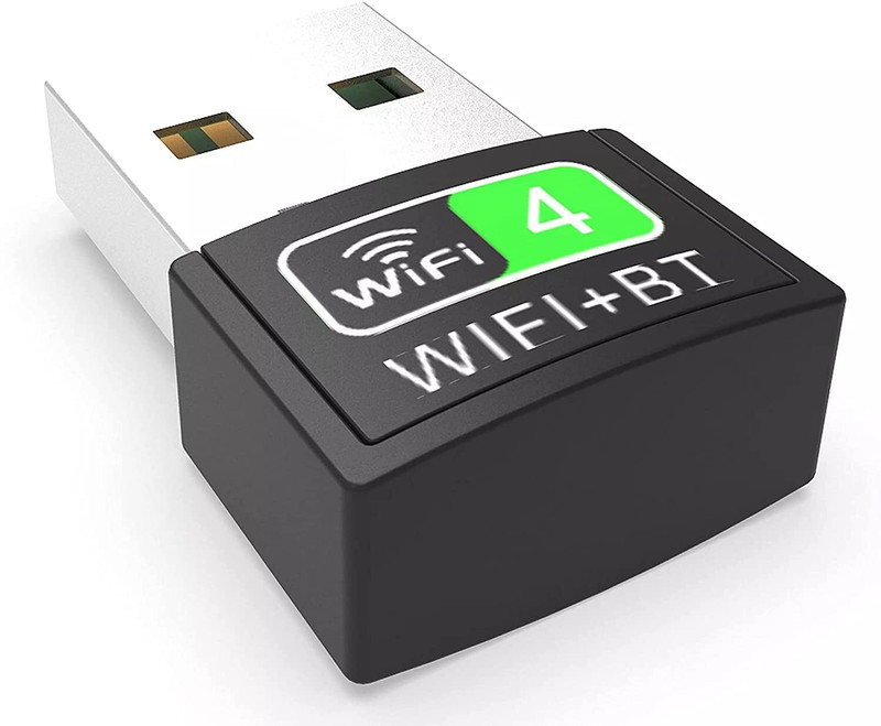XIKKART Bluetooth and WiFi Adapter for PC/Laptop/Desktop, WiFi Bluetooth Dongle 2 in 1 USB Adapter(Black)