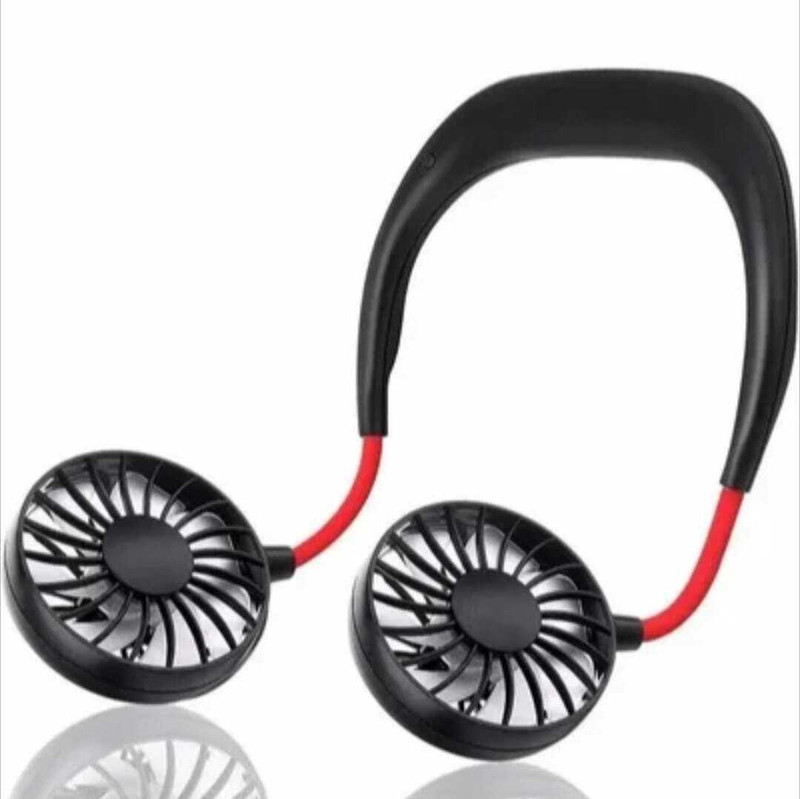 6starstore Mini Hand Free Portable Neckband Fan USB Rechargeable Neck Hanging Fan nack Neck Fan Portable-01 USB Fan(Multicolor)