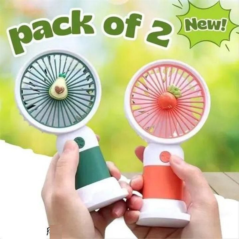 CJ CHILDREN'SJOY Cute multicolour as per availability Mini Handheld Fan | Lightweight Personal Cooling Fan for Home, Travel & Study Desk USB Fan(Multicolor)