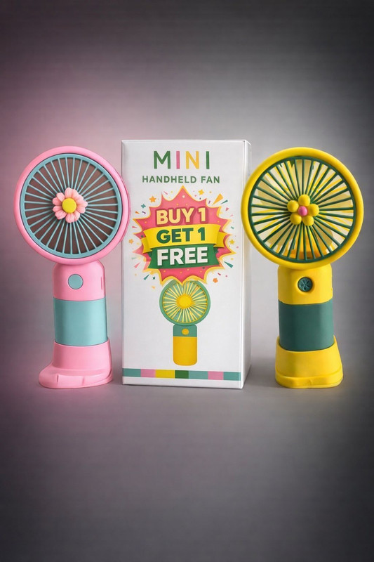 The Love Craft Mini fan2 Mini fan pack of2 USB Fan(Pink, Yellow)