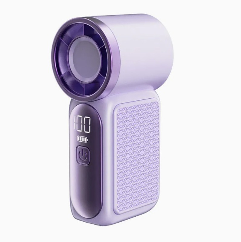 Care 4 m46 tubo usb fan Portable Rechargeable High speed Hand fan long battery backup USB Fan(Purple)