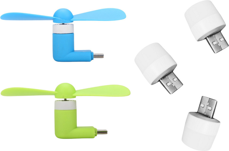 AMRITAAKSH TYPE-C PORTABLE 2MINI USB FAN (MULTICOLOR) & 3 MINI USB LED LAMP (WHITE) USB HUB TYPE-C PORTABLE 2MINI USB FAN (MULTICOLOR) & 3 MINI USB LED LAMP (WHITE) USB HUB USB Fan(Multicolor)