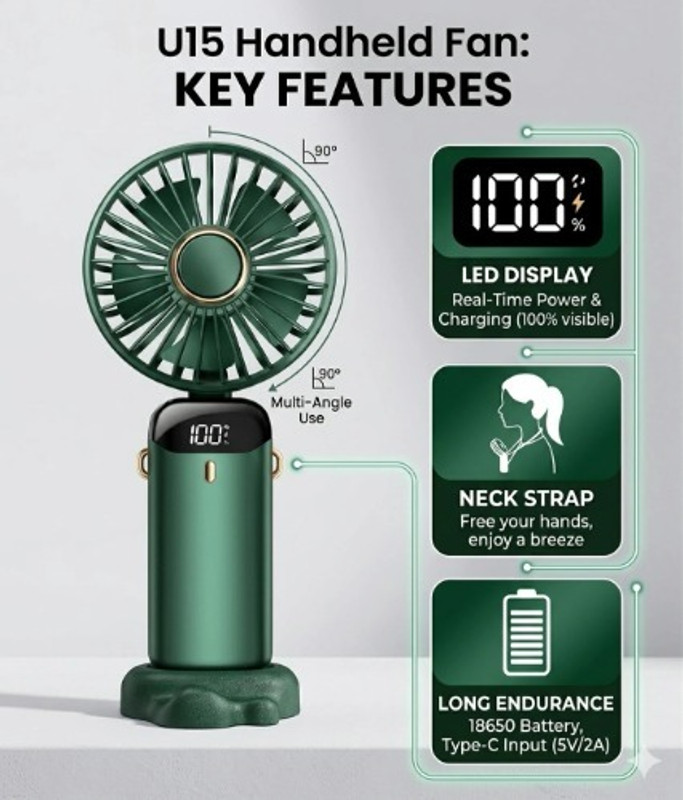 MINI U15 Handheld Fan U15 USB Fan(Multicolor) - 83% off at DetectaDeal