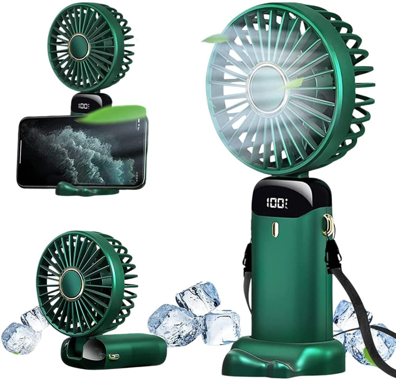 Vixora Battery Operated Mini Fan Foldable Desk Desktop Fans Hand Fan Mini Handheld Fan 3000mAh Rechargeable with 5 Speed USB Air Cooler(Multicolor)
