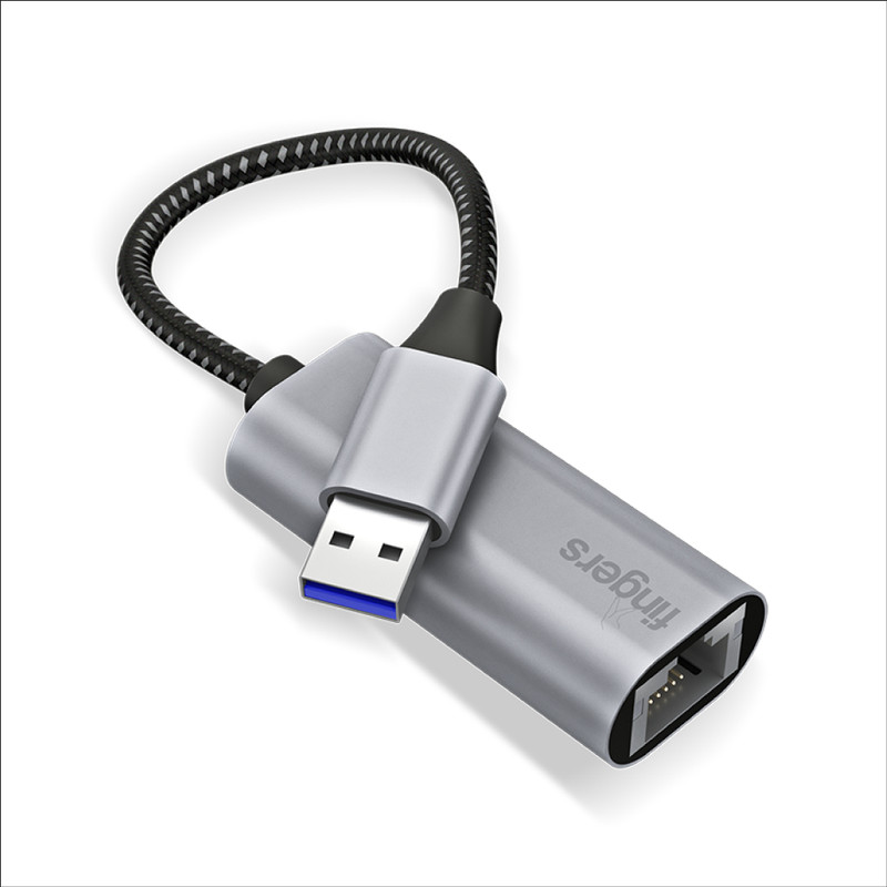 FINGERS GigaNet (USB to Giga) USB Hub(Space Grey)