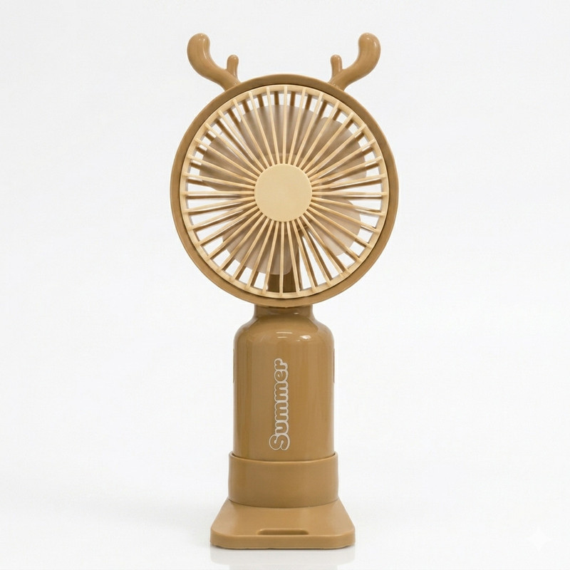 MINI Portable Rechargable USB Fan(Brown)