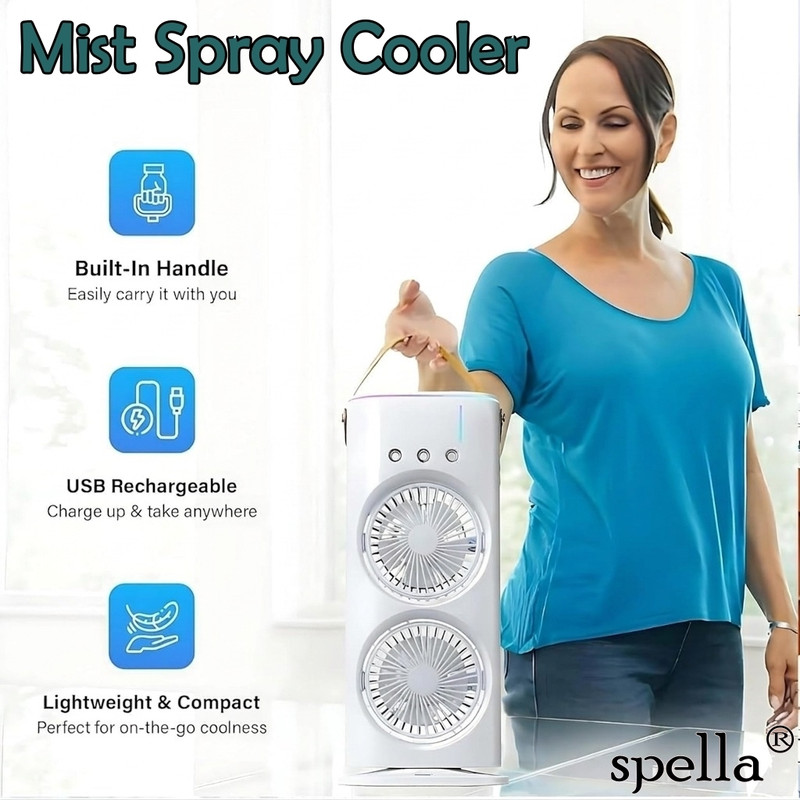 Spella Double Ended Mist Spray USB Air Cooler(White)