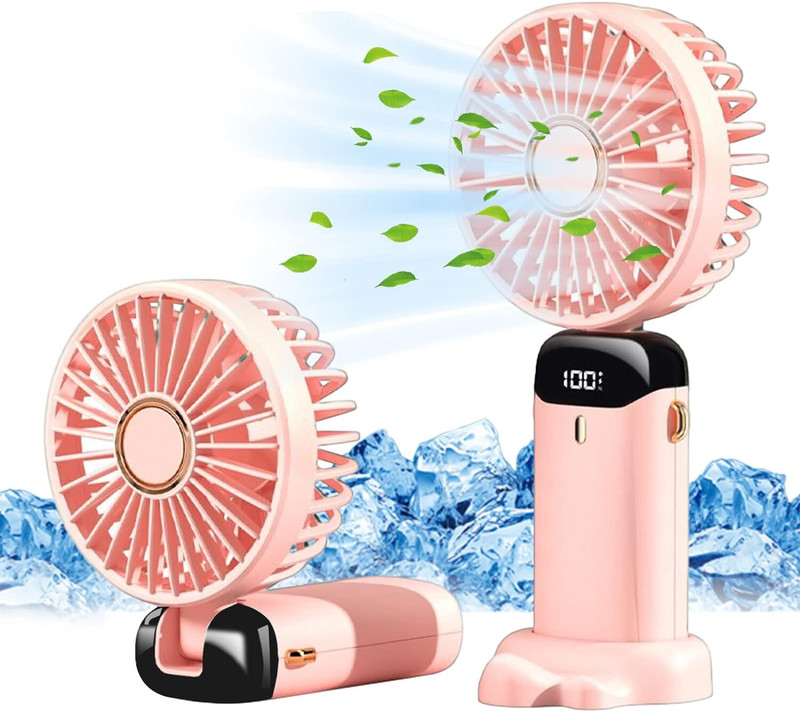 Sasimo White Mini Handheld Fan, Portable Fan USB Rechargeable, Small Pocket Fan Cooling Mini Portable Hand Fan 3 Speed mode Build-in Battery Rechargeable-Fan USB Fan(White,Black)