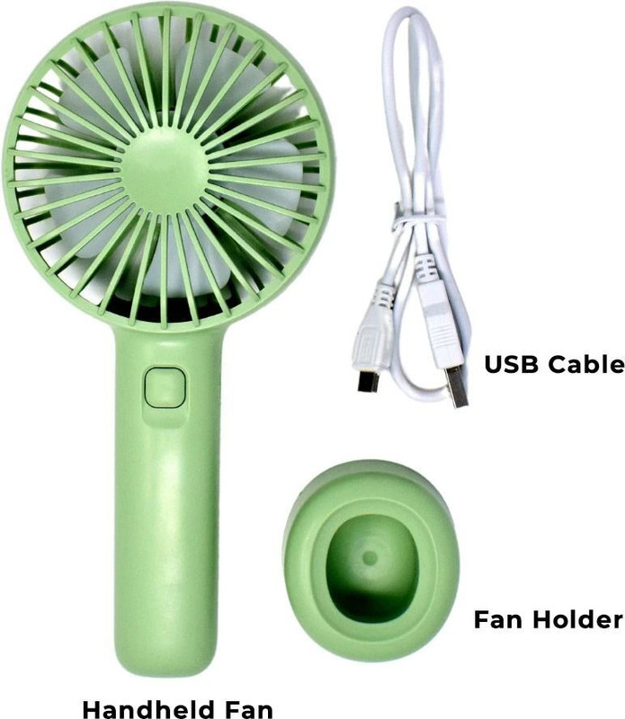 awza Powerful 4 Inch Rechargeable Mini Fan with , 3 Speed Mode Table Fan for Home, Table Fan for Office Desk, High Speed, Table Fan Rechargeable Fan(Multicolor)