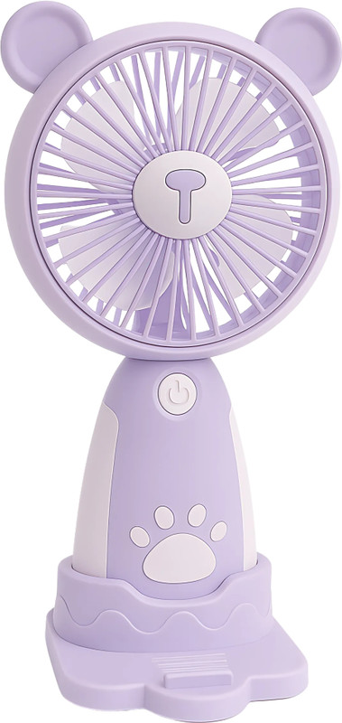 The House Of WOYR 3 Speed Portable Fan|Small Fan|Mini hand fan for Office,home,school |Portable Rechargeable Fan|Mini Fan Electric Rechargeable Fan(Purple)