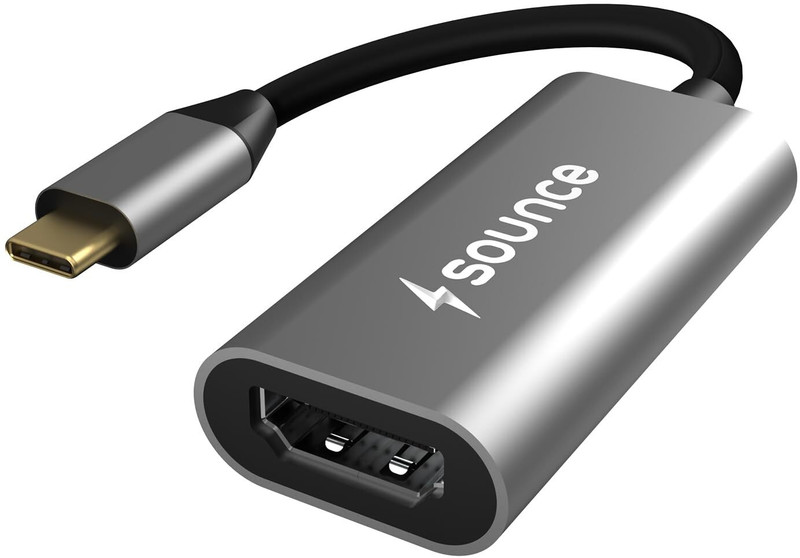 sounce USB Type C to HDMI 4K Adapter Video & Audio Output Compatible with MacBook pro laptops, All Smartphones and Tablet | UCTHDAP HDMI Connector(Black)