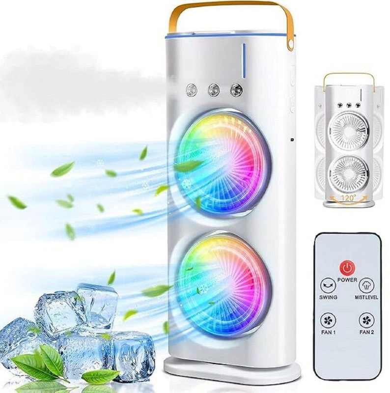 Zenvora Double Ended Spray Fan Desk Fan with Mist SPSP-82 Double Ended Fan SPSP-82 USB Fan(Multicolor)