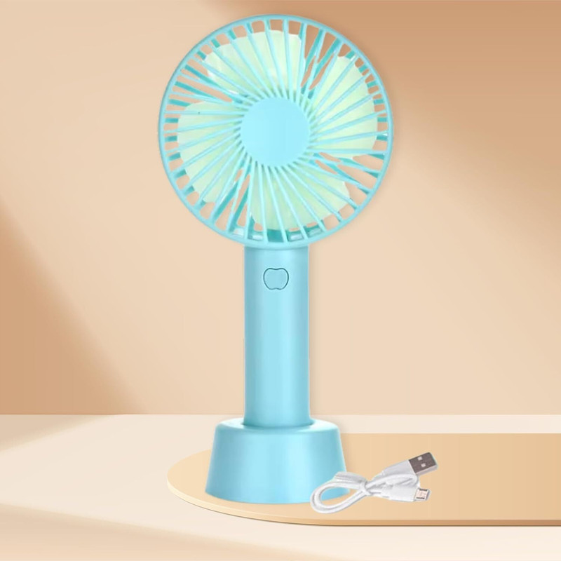 TTP AM Mini Portable USB Hand Fan, Usb Fan Portable High Speed Built-in Rechargeable Mini Fan Cabinet Compatible with Computer(Blue)