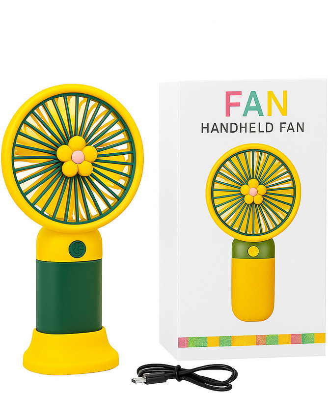 HEYKAM Mini USB Handheld Fan | Rechargeable & Travel-Friendly | Strong Airflow Fan1 Rechargeable Fan(Dark Green)