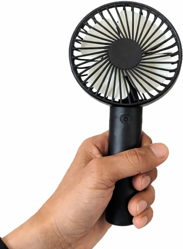 GN Wonders Portable Rechargeable Mini Handheld Fan – USB Personal Cooling Fan (Black) with 3 Speed USB Fan(Black)