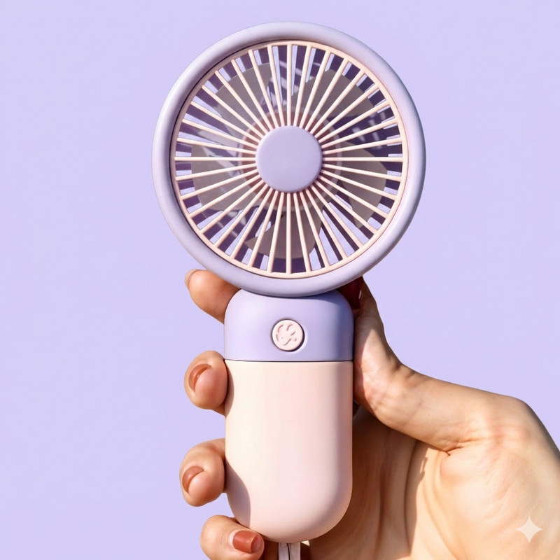 AAMS Handheld Fan, 5 Speed Strong Wind Mini USB Hand Fan, Powerful Handheld Fan, 5 Speed Strong Wind Rechargeable Fan(Multicolor)